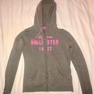 Gray Jacket With Pink Accents From Hollister!